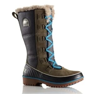 Sorel Tivoli High II Canvas & Suede Waterproof Boots Size 6.5